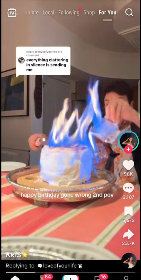 【動画】ババア、バースデーケーキにブランデーをかけて火を付け大炎上ｗｗｗｗｗｗｗ