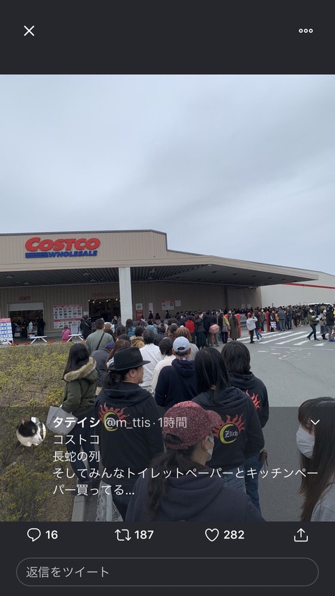 ドラッグストア コストコに長蛇の列（画像あり）