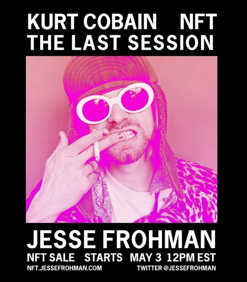 ニルヴァーナのカート・コバーン、最後に撮影された写真がNFTで売りに出されることに