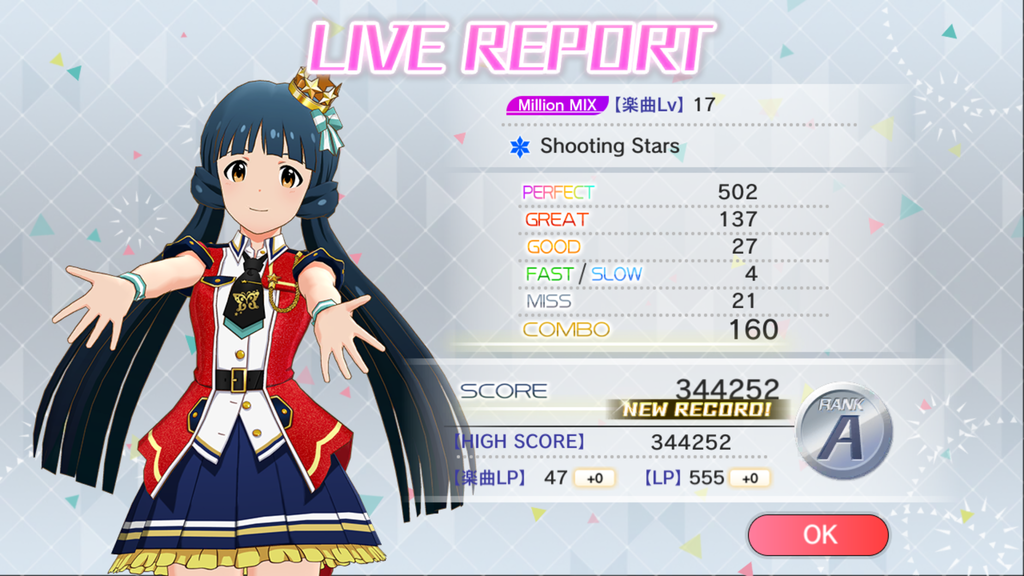 ミリシタ Shooting Stars回復ガン積みとかだとこのくらいミスしても大丈夫なのか ミリシタまとめ アイドルマスター ミリオンライブ シアターデイズ ミリシタ Shooting Stars回復ガン積みとかだとこのくらいミスしても大丈夫なのか ミリシタまとめ アイドルマスター ミリオンライブ シアターデイズ
