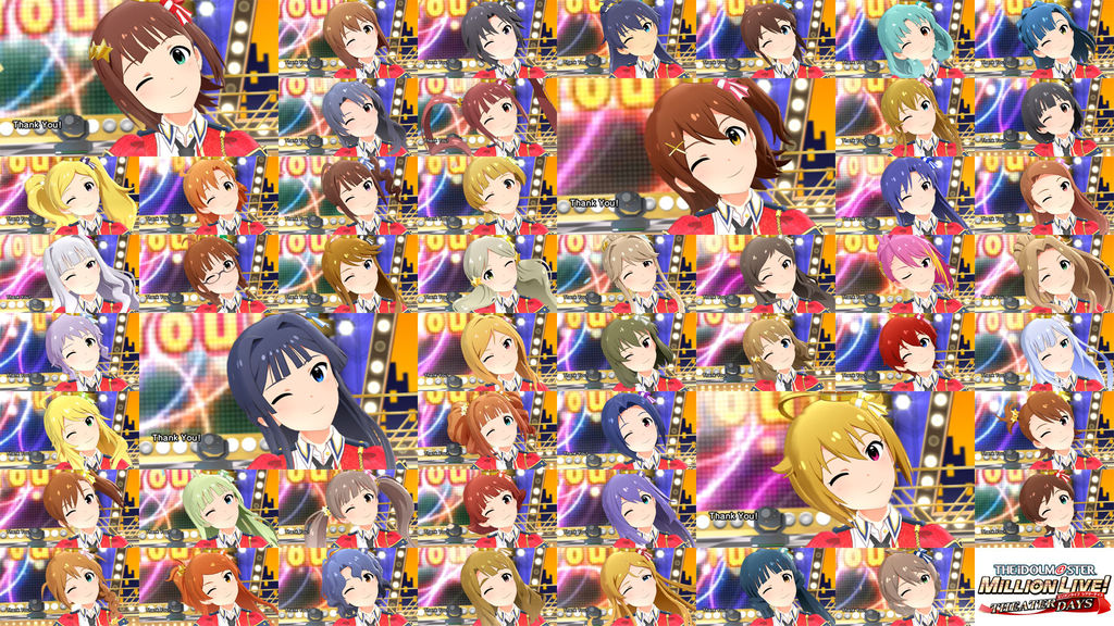 ミリシタ Thankyou みんな揃ってウィンク壁紙風画像 ミリシタまとめ アイドルマスター ミリオンライブ シアターデイズ