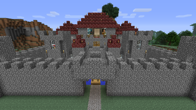 マイクラ 城を作る4 隅の苔