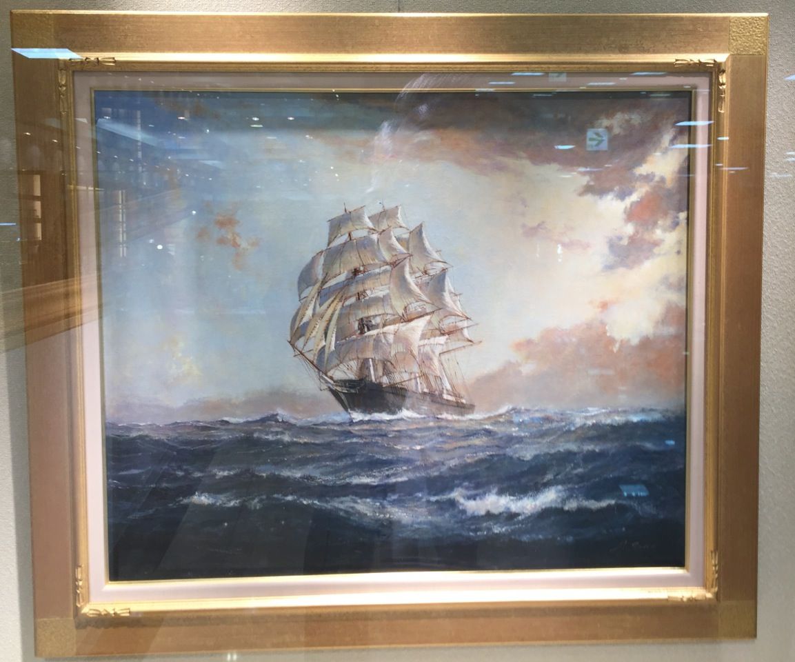 エスメラルダ号の士官室を飾った絵の海洋画家 勢古宗昭遺作展 ロープを知る