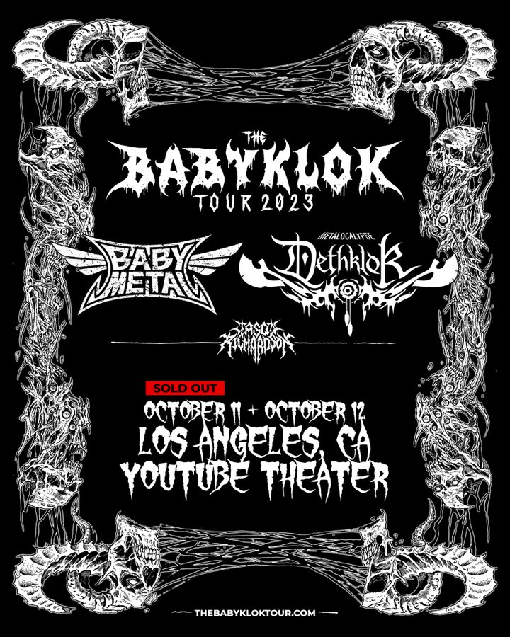 BABYMETAL「THE BABYKLOK TOUR 2023」 LA公演の追加開催決定!! BABYMETAL TIMES