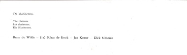 De clarinetten 2