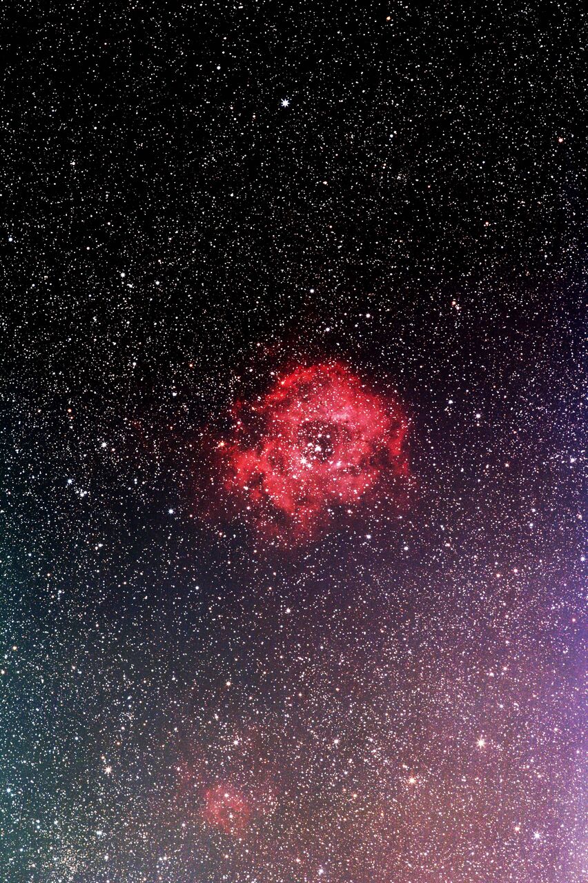 バラ星雲等 21 02 18夜 星は空の彼方 月よりも遠く