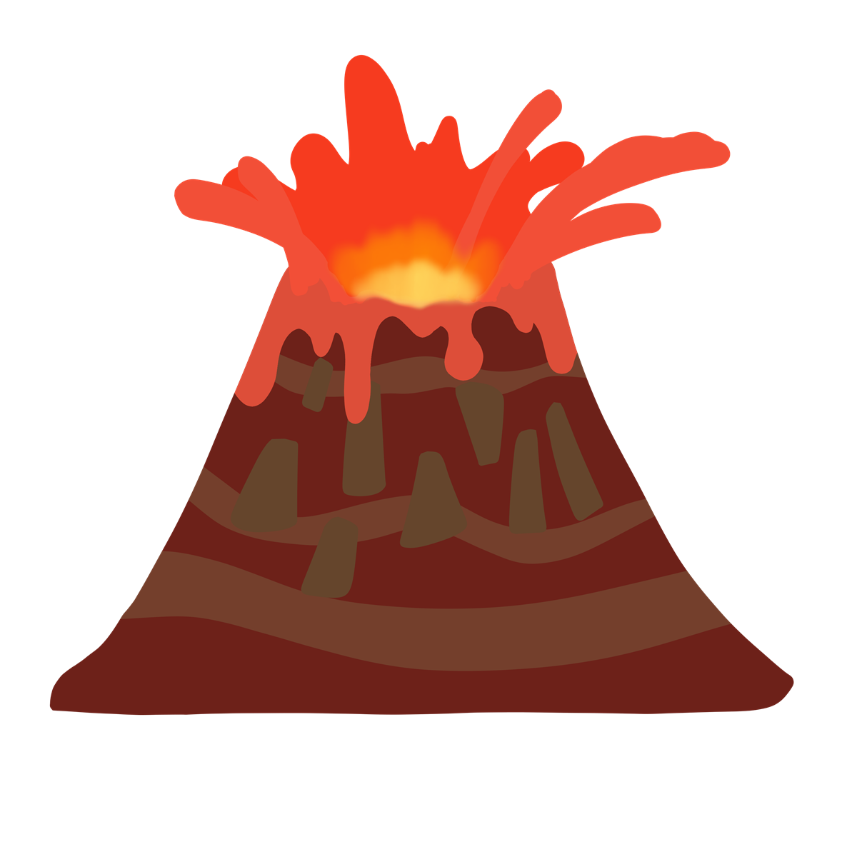 フリー素材 火山のイラスト ツンブリア紀