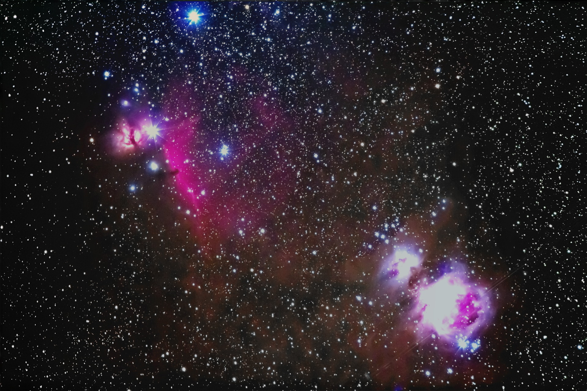 オリオン大星雲と馬頭星雲 再処理 気の向くままに写真を撮りたい オリオン大星雲と馬頭星雲 再処理 気の向くままに写真を撮りたい