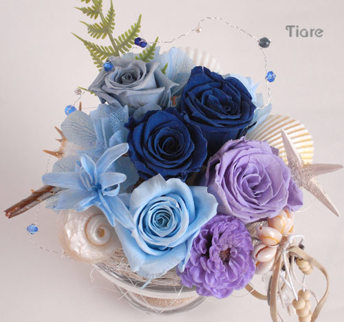 海のアレンジメント☆プリザーブドフラワー : 花工房Tiare