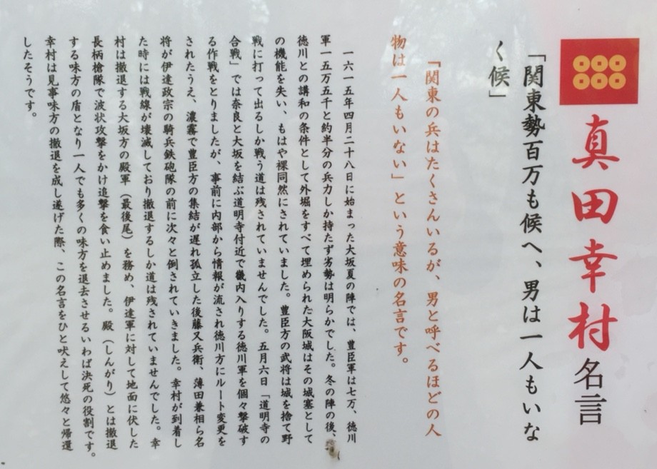 茶臼山で真田幸村の名言を拝してきた 技術者から翻訳者へのシルクロード