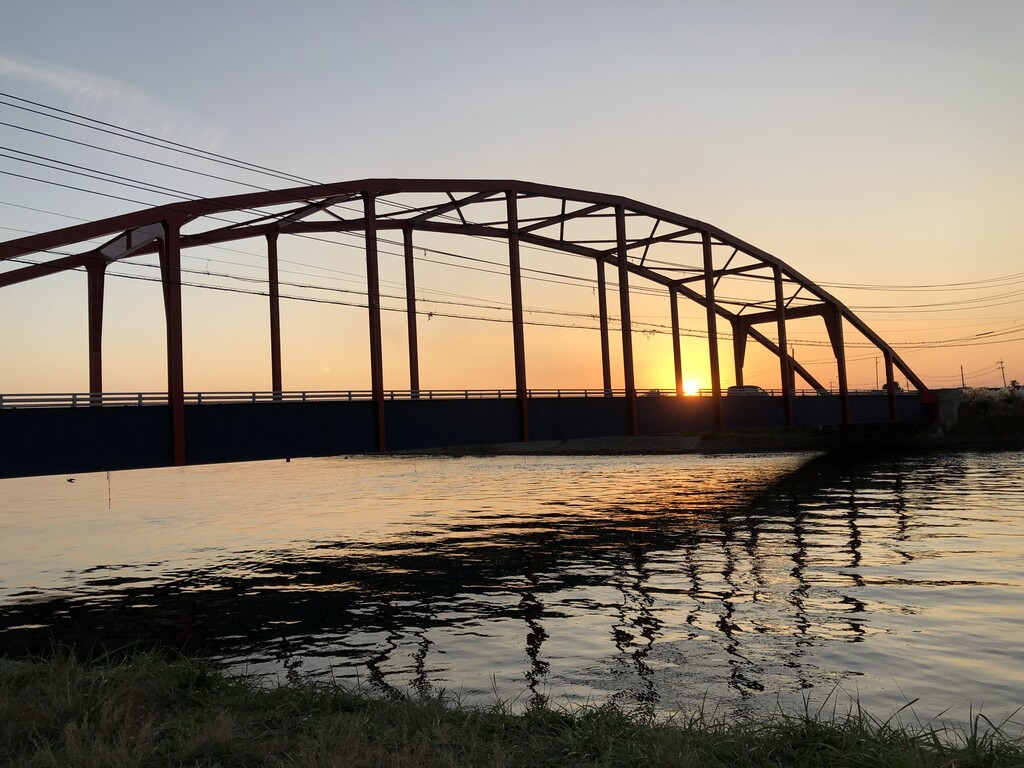 夕暮れ時の川べり 茨城県 涸沼川 大貫橋 技術者から翻訳者へのシルクロード 夕暮れ時の川べり 茨城県 涸沼川 大貫橋 技術者から翻訳者へのシルクロード