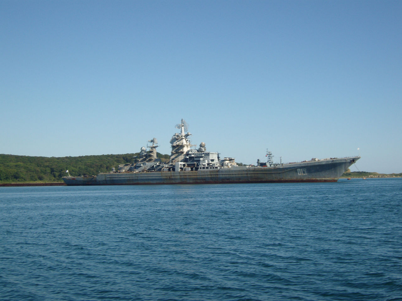 フォーキノ湾の原子力巡洋艦アドミラル ラザレフ 旧フルンゼ 09年8月31日 旧ロシア ソ連海軍報道情報管理部