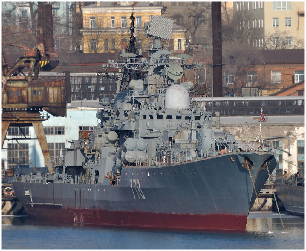 ソブレメンヌイ型駆逐艦 ブールヌイ 近影 旧ロシア ソ連海軍報道情報管理部 ソブレメンヌイ型駆逐艦 ブールヌイ 近影 旧ロシア ソ連海軍報道情報管理部