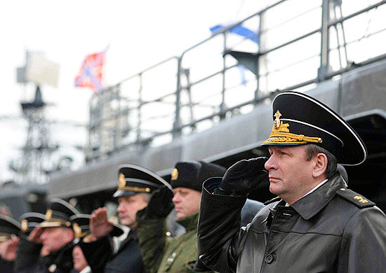 バルト艦隊のフリゲート ヤロスラフ ムードルイ は遠距離航海へ出発した 旧ロシア ソ連海軍報道情報管理部