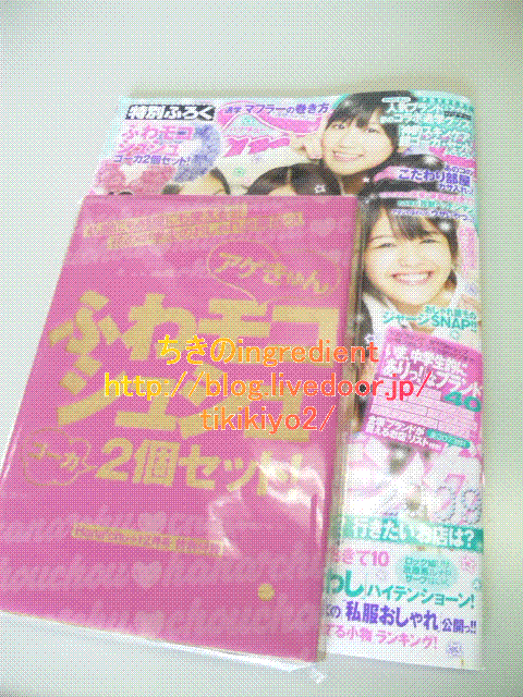 雑誌付録レビュー あげきゅん ふわモコシュシュ ハナチュー 09年12月号 ちきのingredient 雑誌付録レビュー あげきゅん ふわモコシュシュ ハナチュー 09年12月号 ちきのingredient