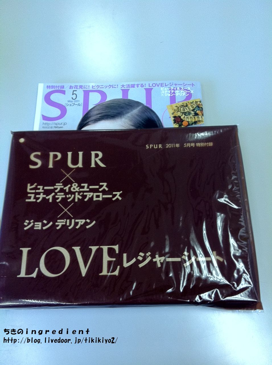 雑誌付録レビュー ビューティ ユース ユナイテットアローズ ジョン デリアン ｌｏｖｅレジャーシート ｓｐｕｒ 11年5月号 ちきのingredient