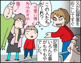 ちくわの穴から星☆を見た *子育て4コマ-父顔覚えない1