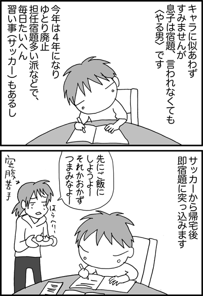 ちくわの穴から星☆を見た *4コマ-宿題1