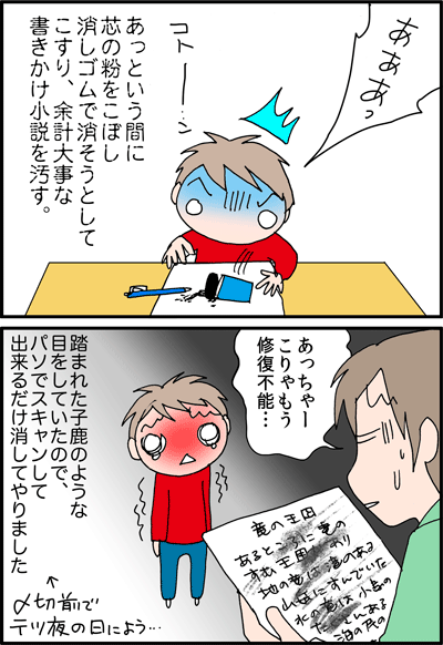 ちくわの穴から星☆を見た ＊4コマ-小説２