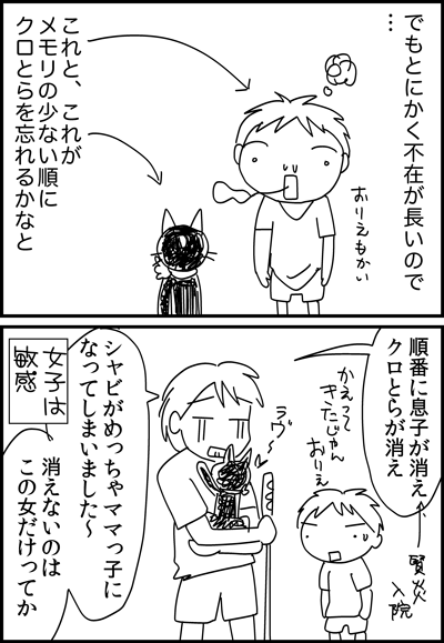 ちくわの穴から星☆を見た *4コマ-クロ2