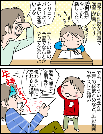 ちくわの穴から星☆を見た ＊4コマ-漢字その一