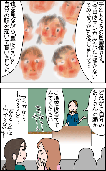 ちくわの穴から星☆を見た *4コマ-似顔絵1