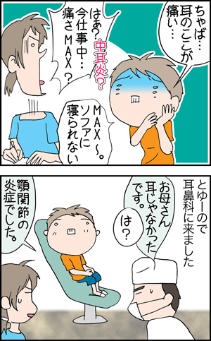 ちくわの穴から星☆を見た *4コマ-中耳炎?1
