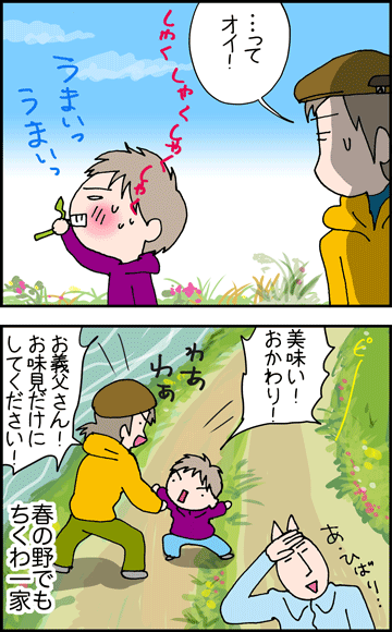ちくわの穴から星☆を見た ＊4コマ-野の花２