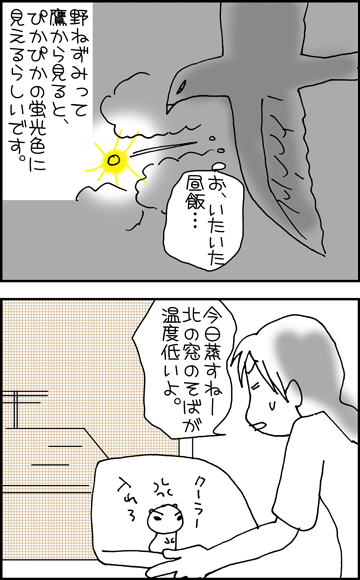 ちくわの穴から星☆を見た *4コマ-ハムトとカラス1