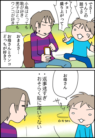 ちくわの穴から星☆を見た ＊4コマ-うんこ１