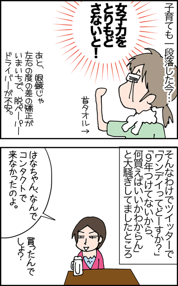 ちくわの穴から星☆を見た ＊4コマ-コンタクト２