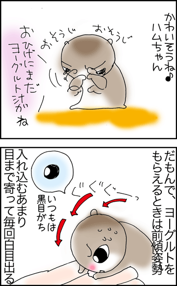 ちくわの穴から星☆を見た *4コマ-ハムトさん2