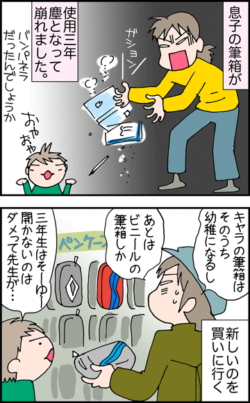 ちくわの穴から星☆を見た ＊4コマ-筆箱１