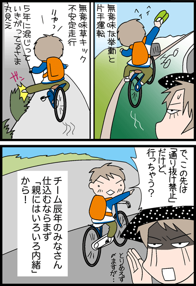 ちくわの穴から星☆を見た *4コマ-自転車2