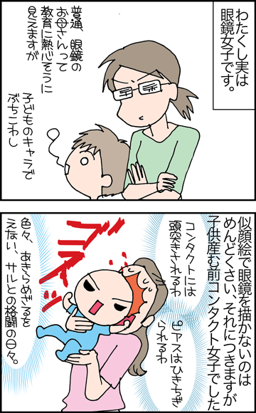 ちくわの穴から星☆を見た ＊4コマ-コンタクト１