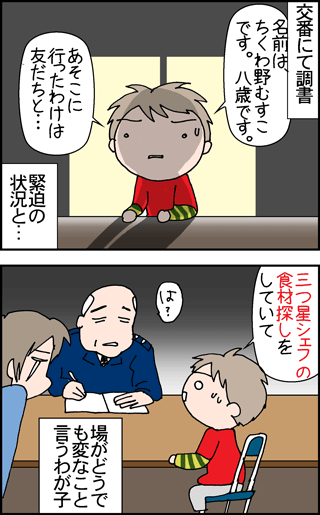 ちくわの穴から星☆を見た ＊4コマ-交番2