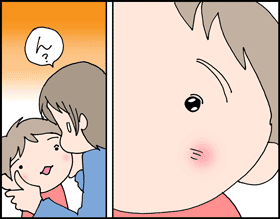 ちくわの穴から星☆を見た ＊子育て4コマ-ねつ3