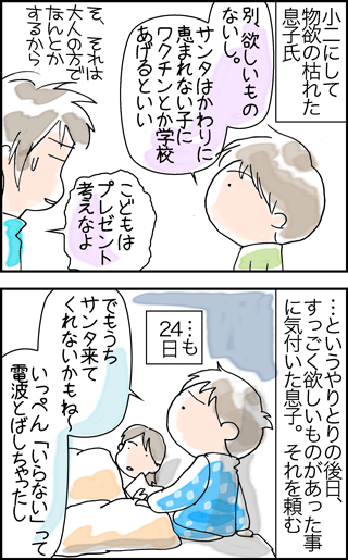 ちくわの穴から星☆を見た *4コマ-サンタ3
