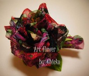 バラのコサージュ(Art Flower)