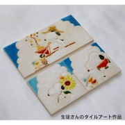 生徒さんのタイルアート作品 スヌーピー