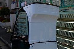 REBEL STREET製 ジャイロキャノピーオーバーヘッドパネルデリバリーBOX用　レベルストリート ジャイロキャノピー用オーバーヘッドパネル 純正デッキタイプ製品取付