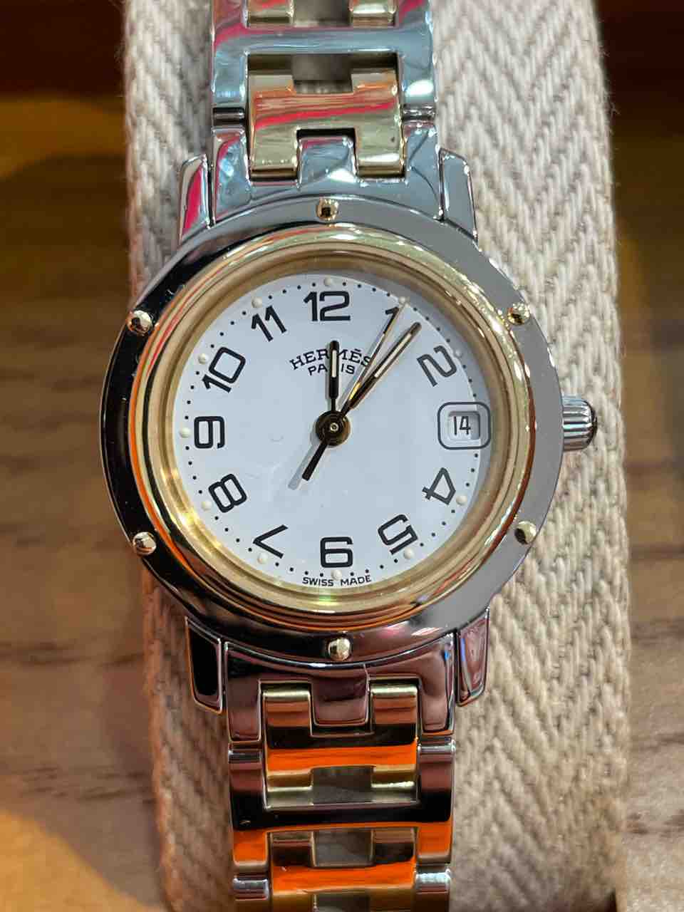 美品】HERMES クリッパー コンビ 白文字盤再入荷！【ヴィンテージ