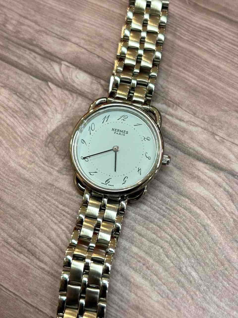 エルメス アルソー 腕時計 ボーイズ ゴールド シルバー クォーツ H