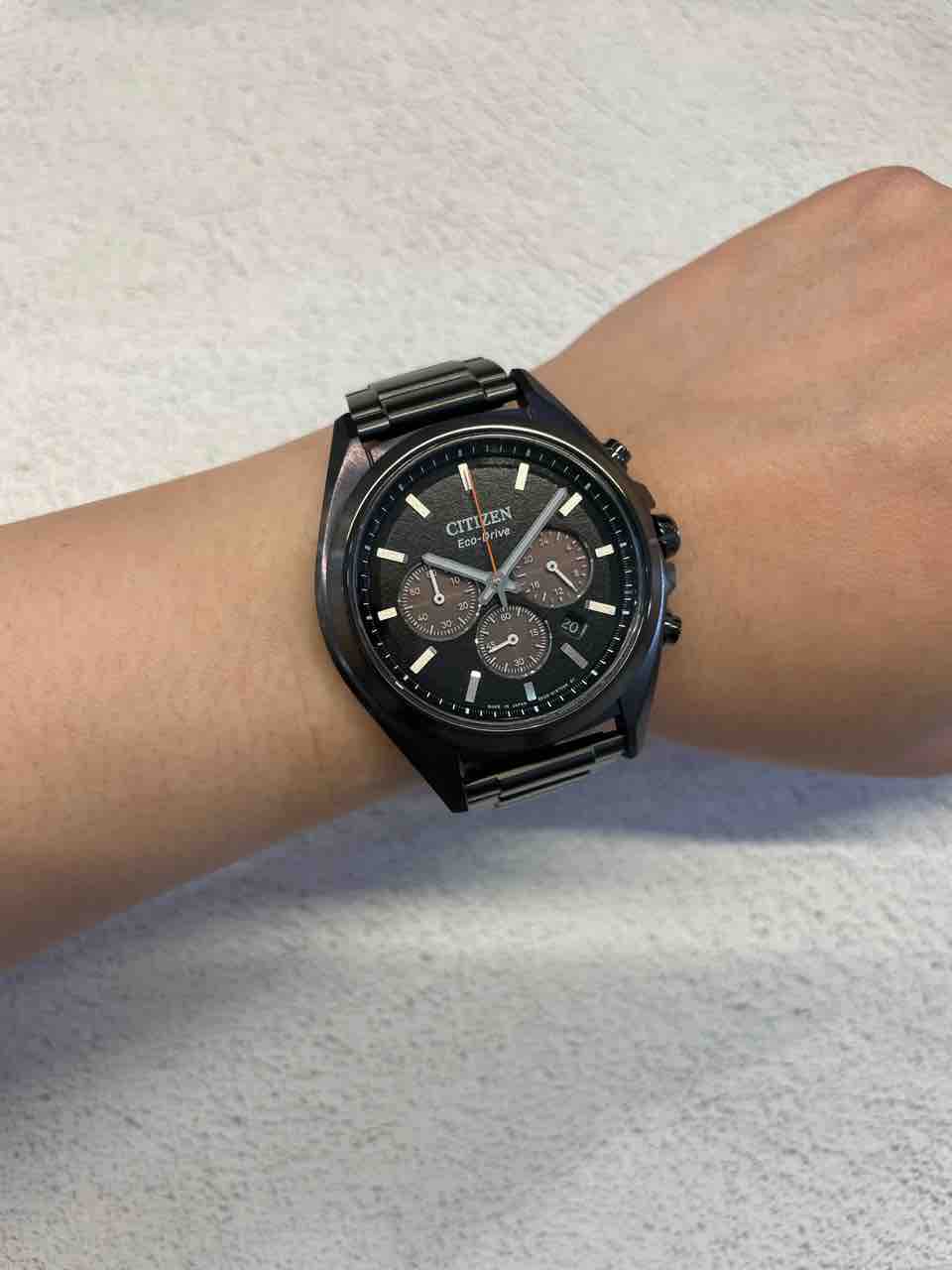 【腕時計】CITIZEN ブラックチタン クロノグラフ CA4394-54E CITIZEN】強い意志を体現したアクティブなブラックチタンモデル