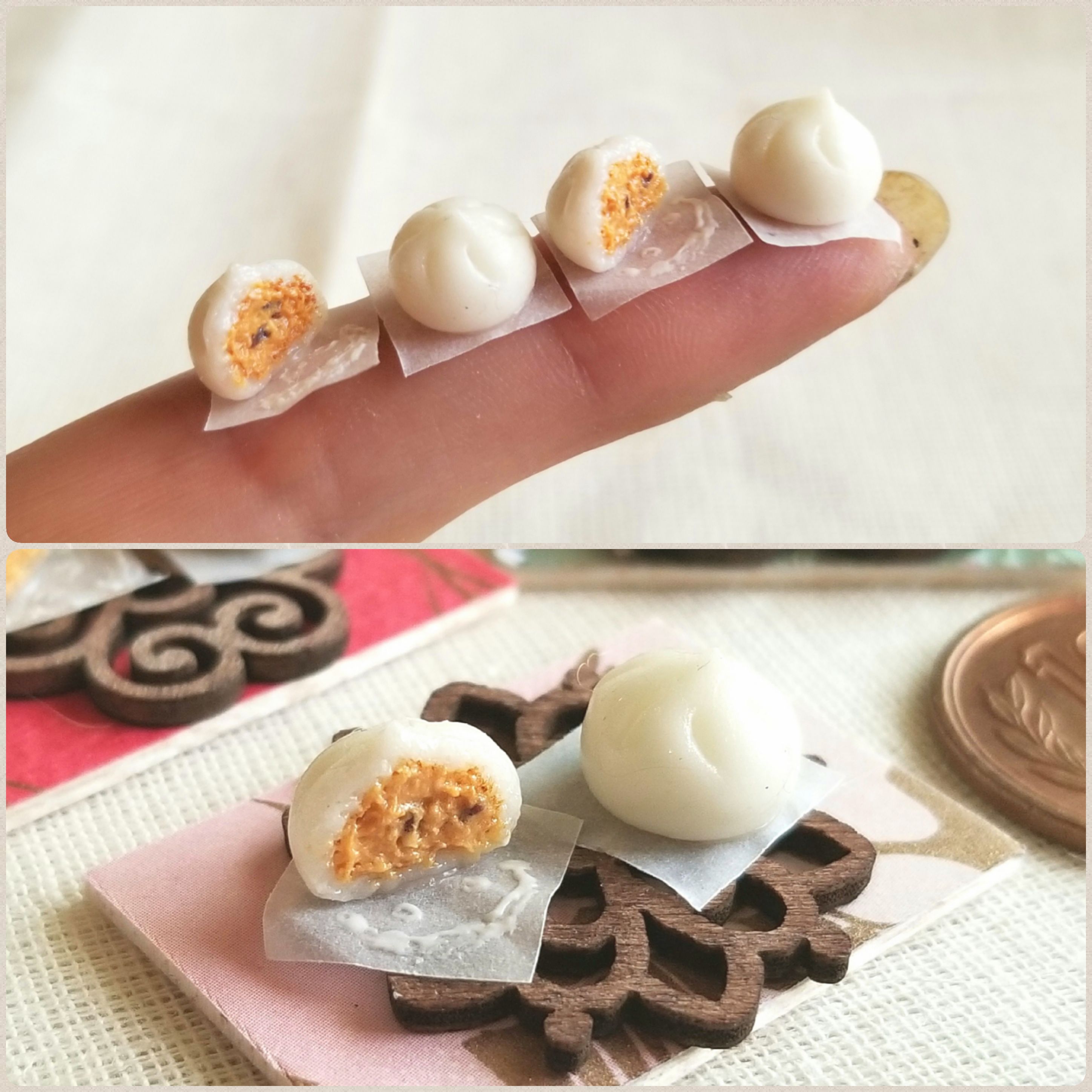 美味しいほかほか肉まん,ミニチュアフード,食品サンプル,ドール用品