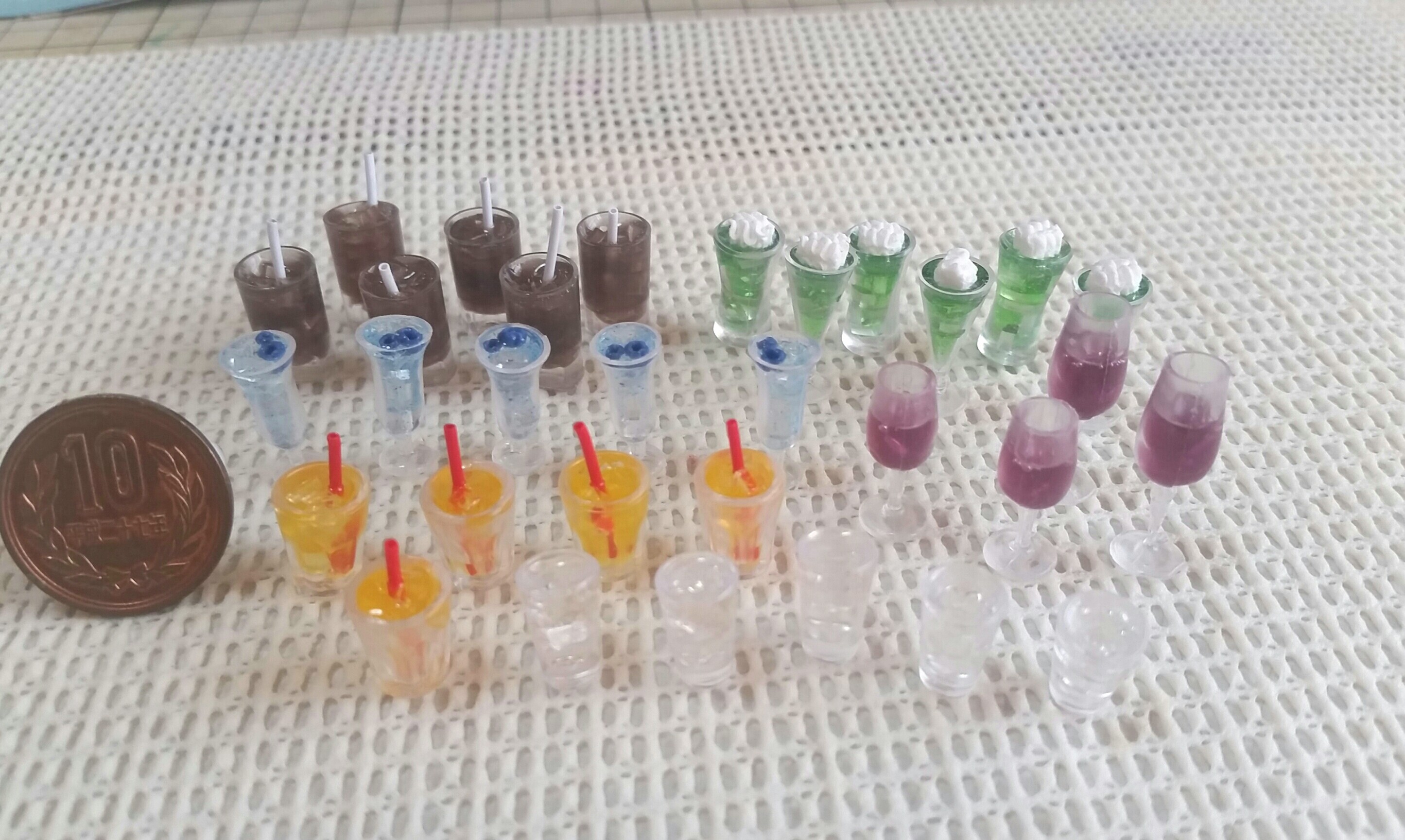 ミニチュア, ドリンク, UVレジン, 食品サンプル, 飲み物