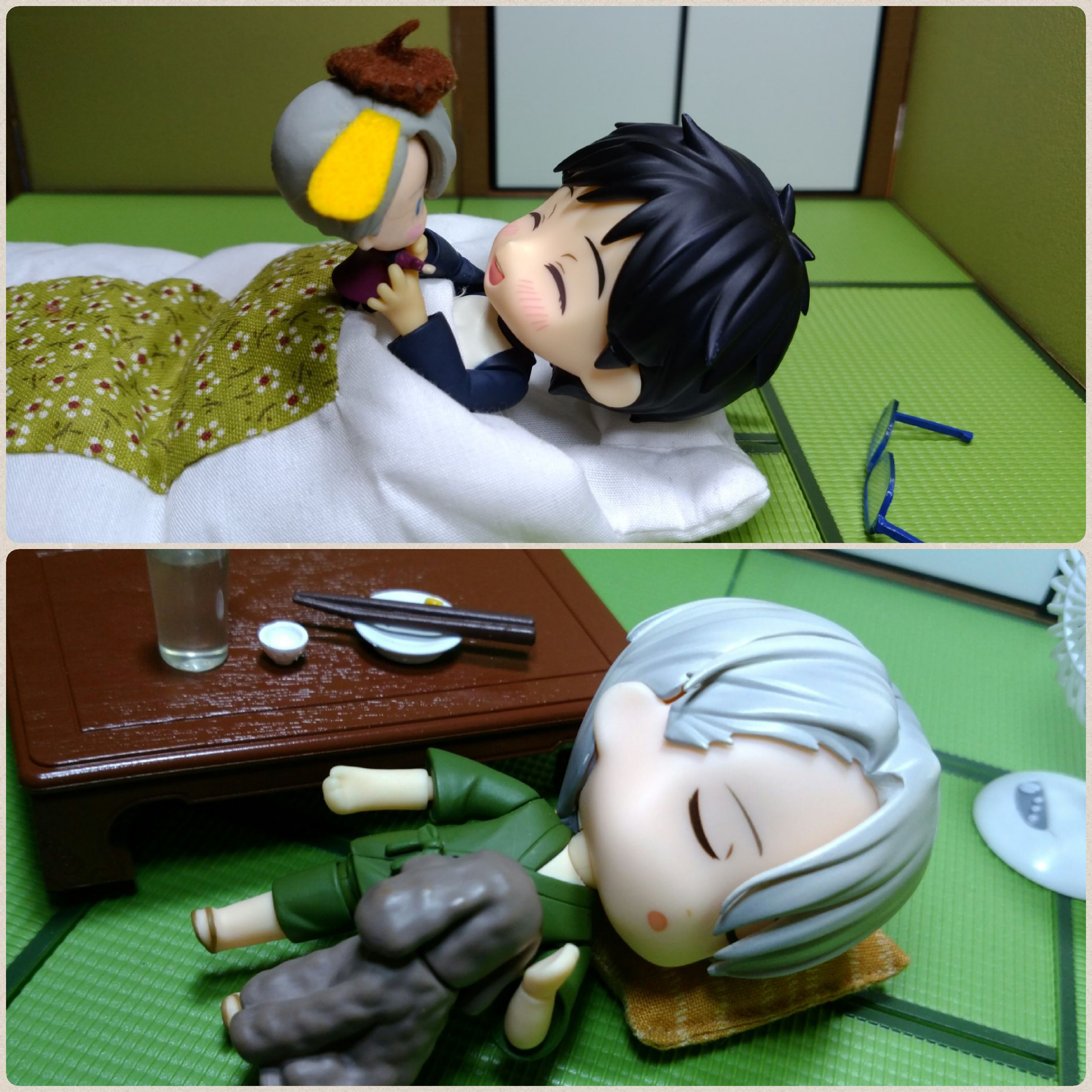風邪で寝込む,うたた寝,眠った,眠気に勝てず,ねんどろいどヴィクトル