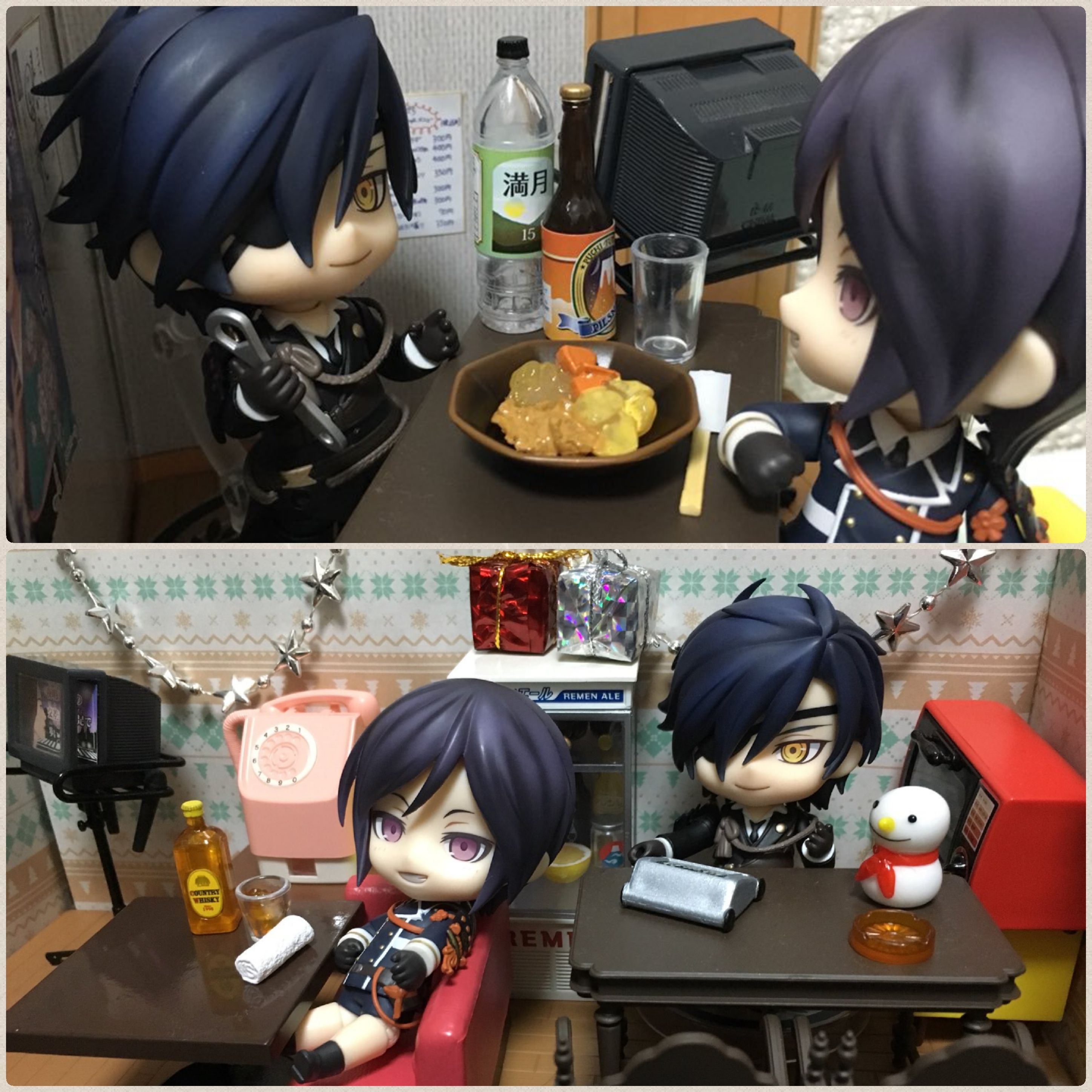 刀剣乱舞,ねんどろいど,薬研藤四郎,燭台切光忠,居酒屋スナックで