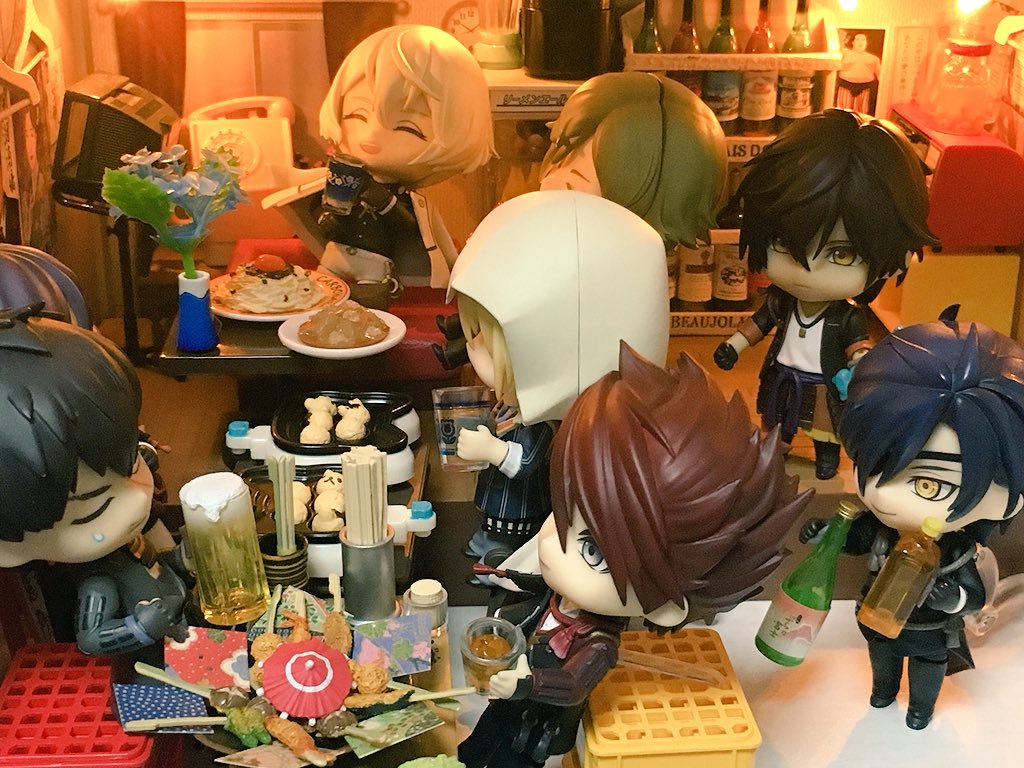 とうらぶ,刀剣乱舞,ねんどろいど,イケメン男士,居酒屋で楽しい酒