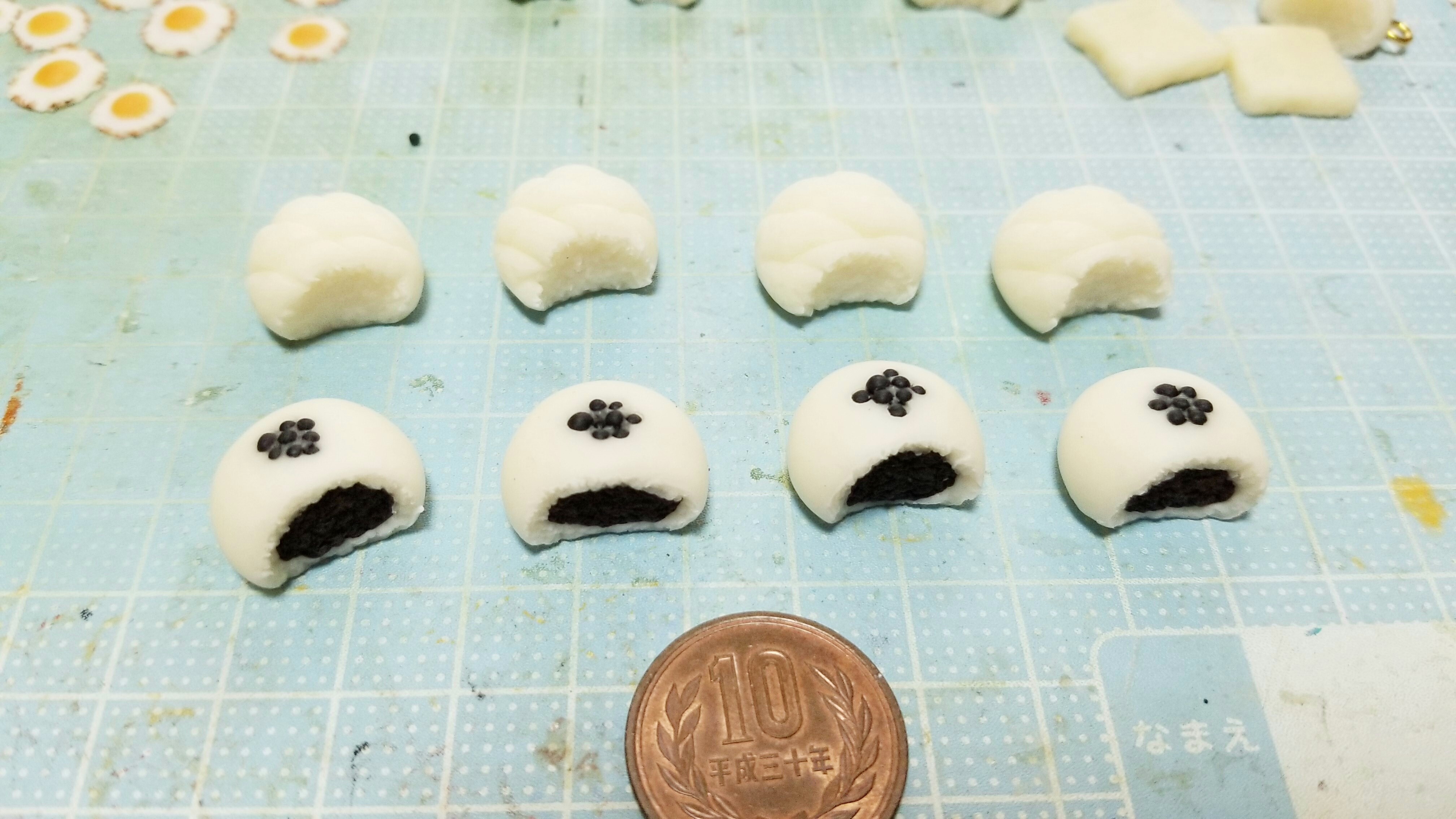 ミニチュアフェイクフードあんぱんパンの作り方可愛いリアルな小物